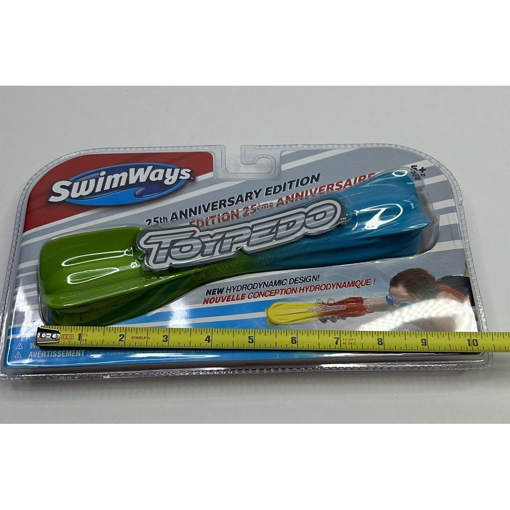 Swimways Toypedo Pool Toy Blue + Green‎ 25th Anniversary New In Sealed Package